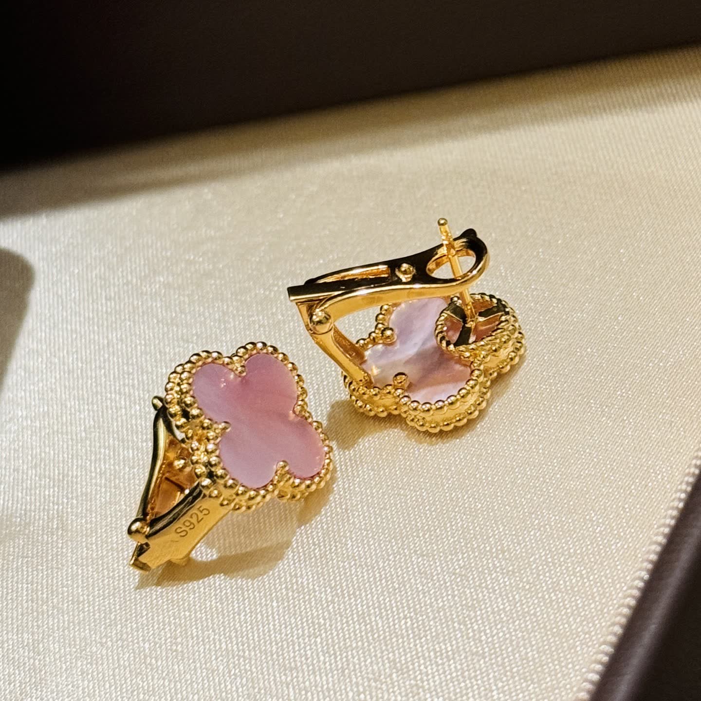 Van Cleef & Arpels Alhambra Pink Gold Earrings